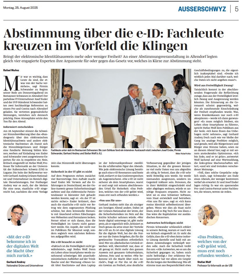 Hier geht es zum Artikel im March Anzeiger